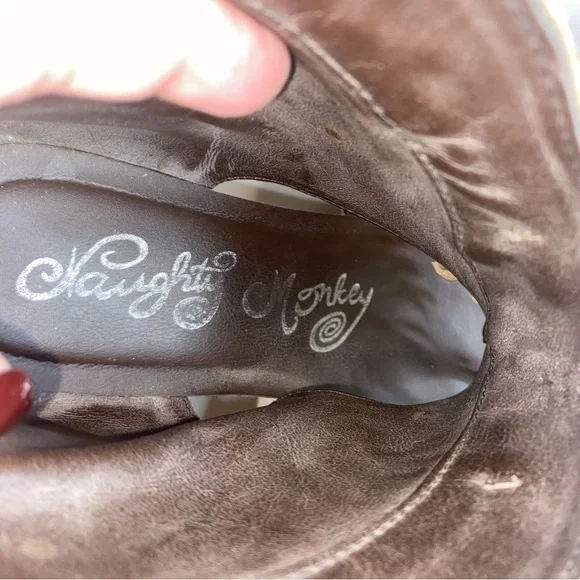 Naughty Monkey Brown Fringe Sandals 10 - Picture 12 of 16